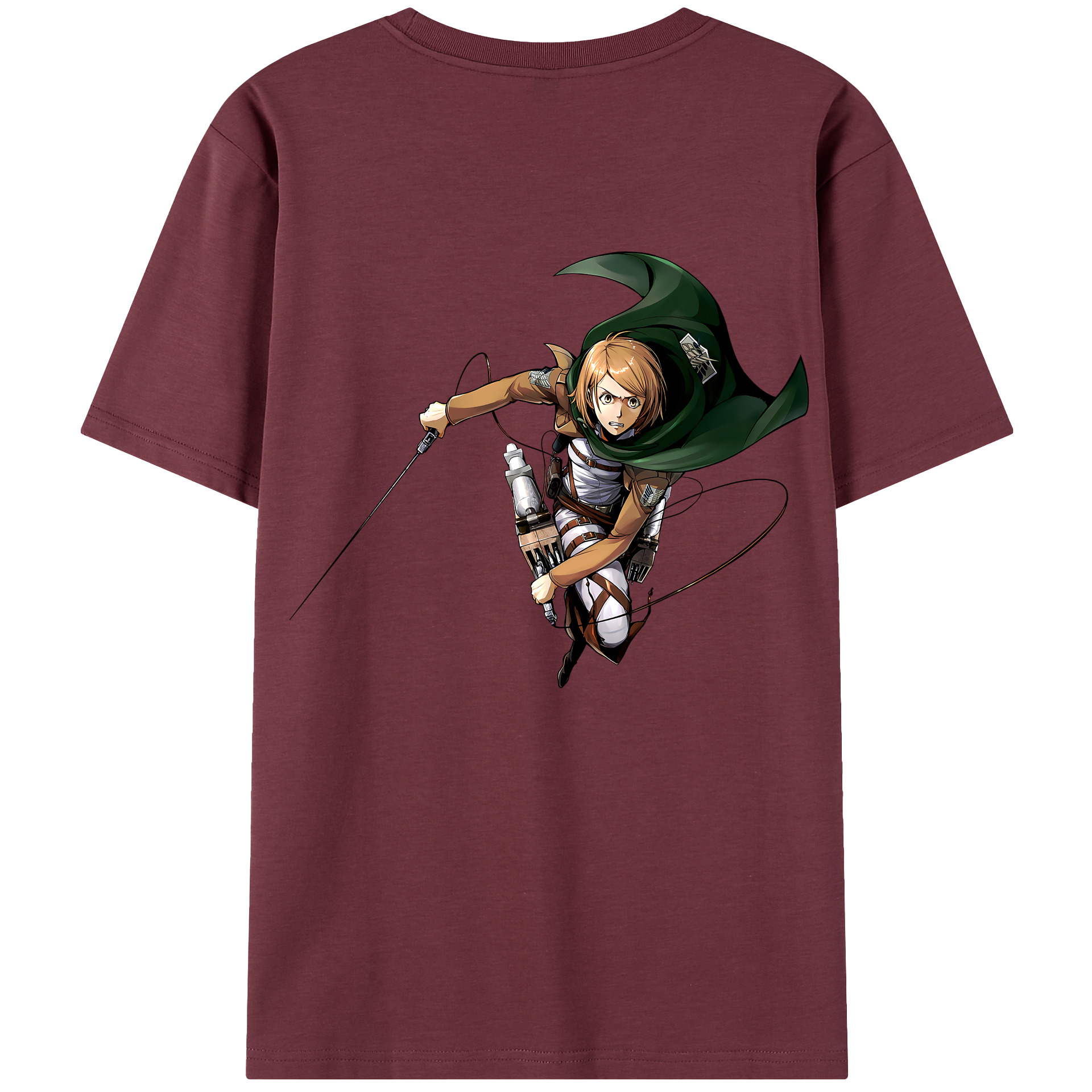 （画像用） 進撃の巨人 ペトラ·ラル Attack on Titan Petra Rall 綿100％半袖Tシャツ（背面プリント）